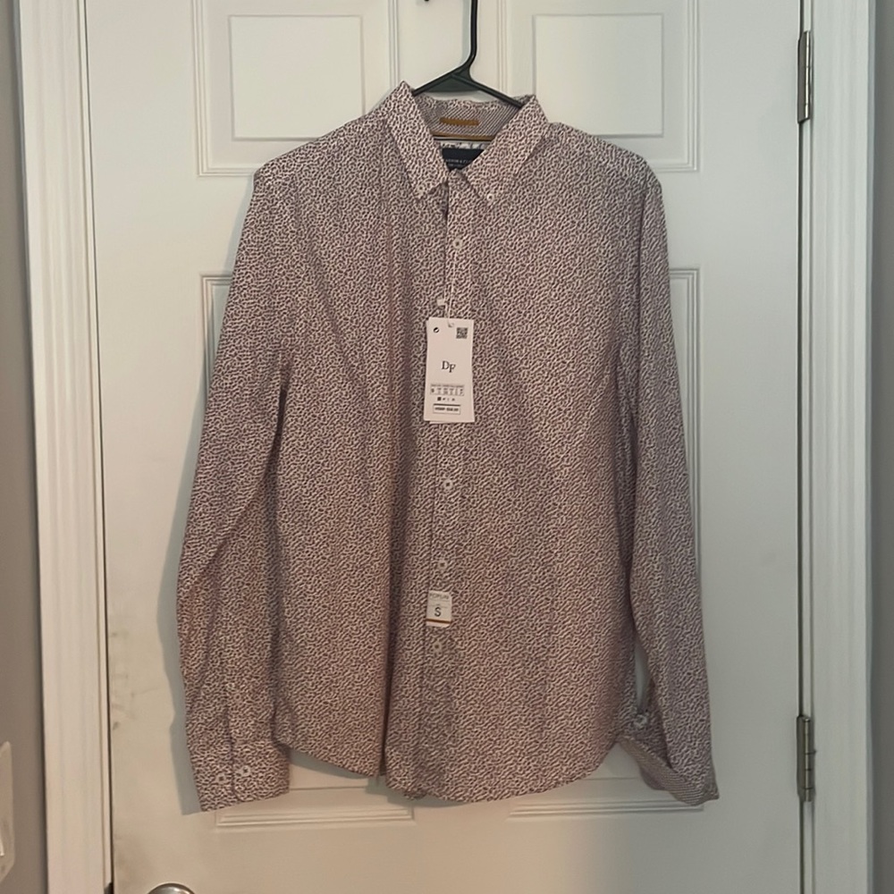 Denim & Flower Dress Shirt SMALL